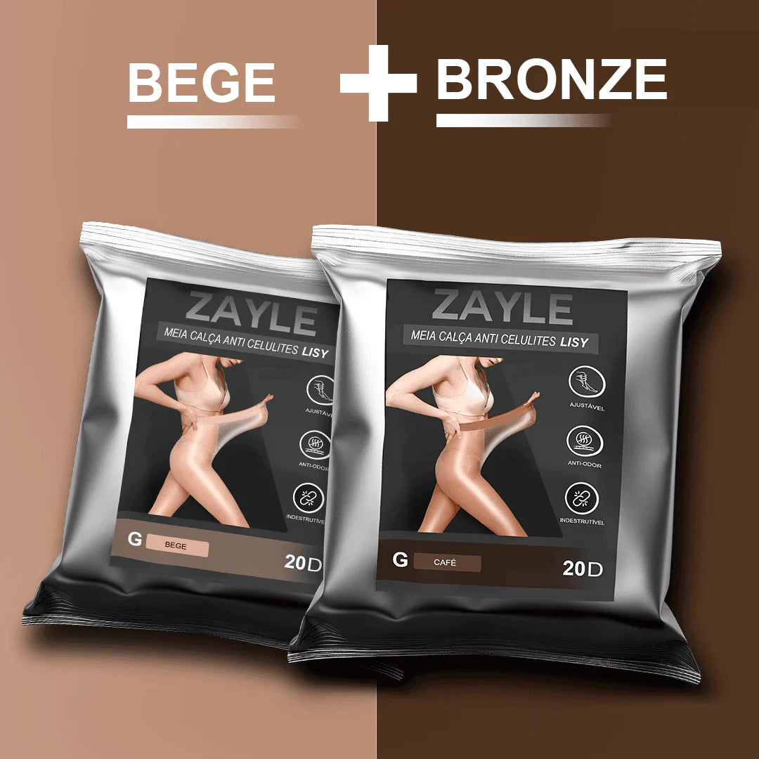 2 PARES  Meia calça a prova de rasgos e Anticelulite Lisy