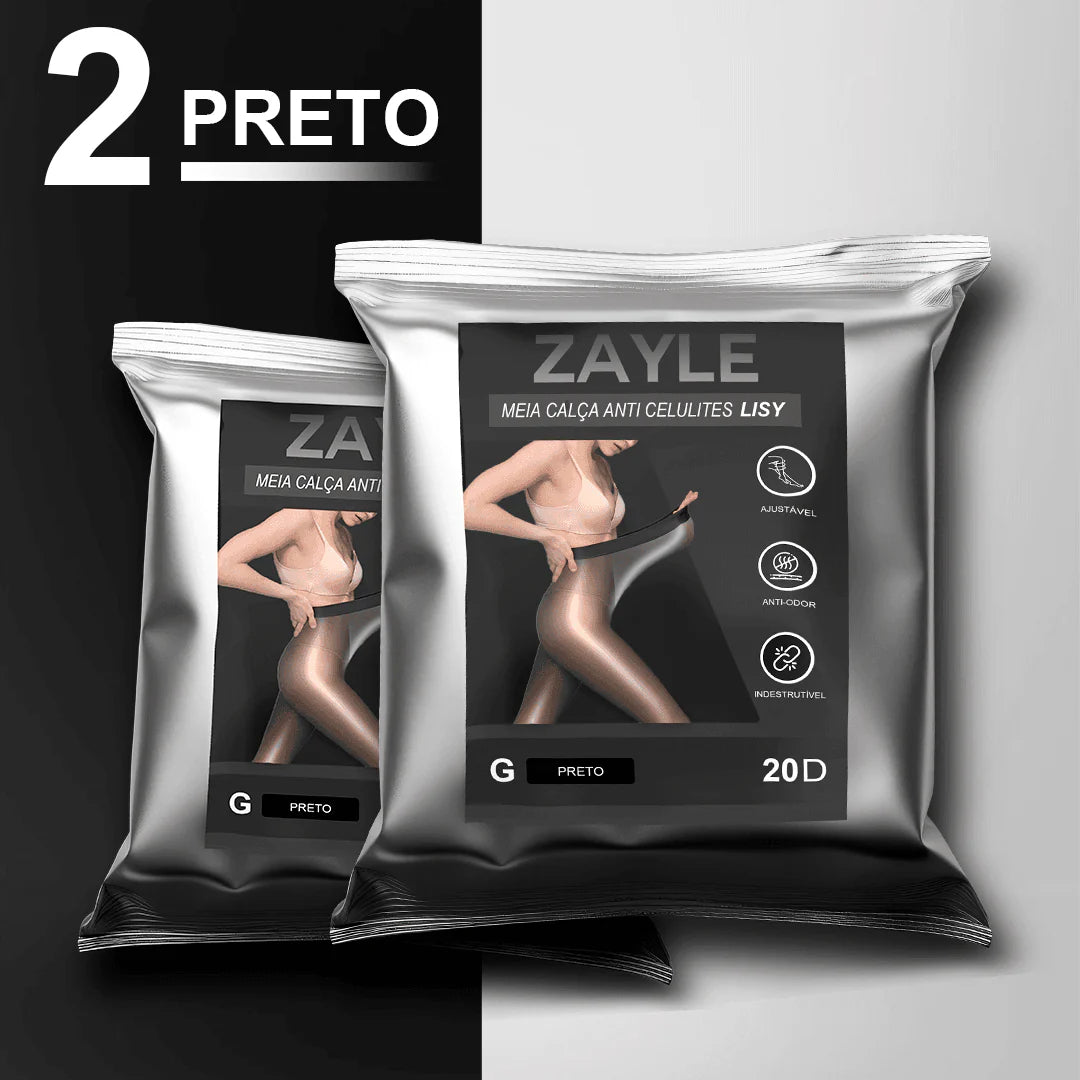 2 PARES  Meia calça a prova de rasgos e Anticelulite Lisy