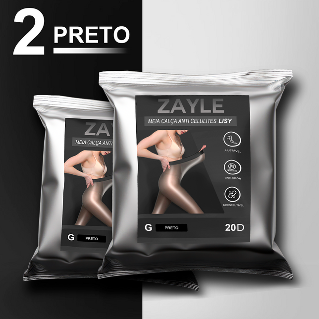 2 PARES  Meia calça a prova de rasgos e Anticelulite Lisy