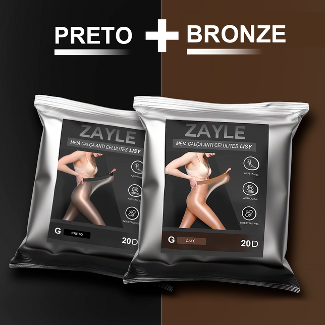 2 PARES  Meia calça a prova de rasgos e Anticelulite Lisy