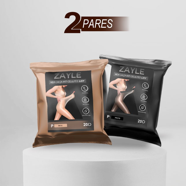 2 PARES  Meia calça a prova de rasgos e Anticelulite Lisy