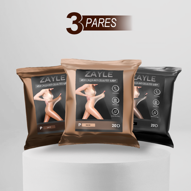 3 PARES  - Meia calça a prova de rasgos e Anticelulite - Lisy