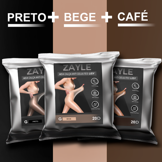 [1PAR] - Meia calça a prova de rasgos e Anticelulite - Lisy