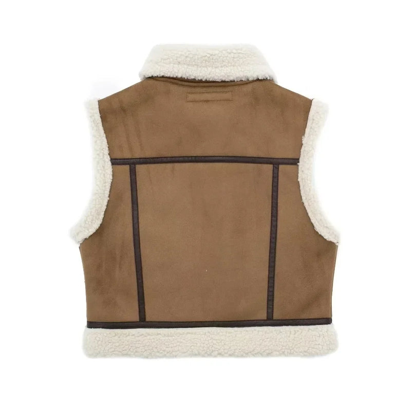 Jaqueta de Couro Sintético Lambswool